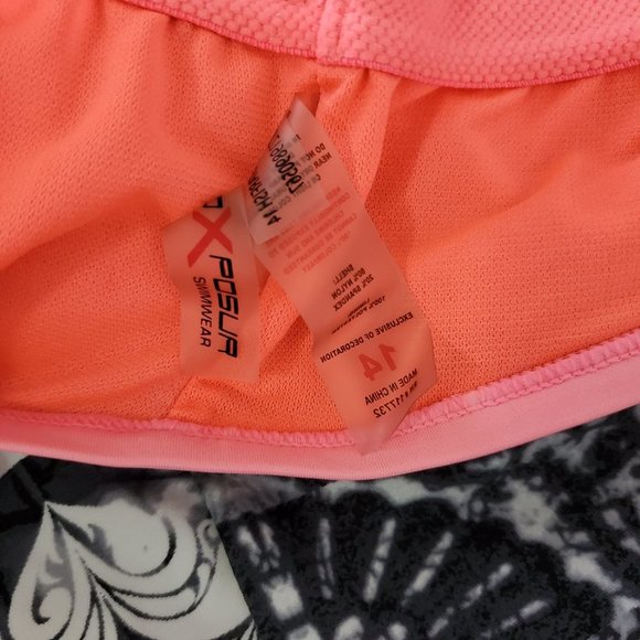 ZeroXposur Swimwear Razorback Swim Top Built-in Sports Bra w/ Cups Size 14 - Picture 4 of 5